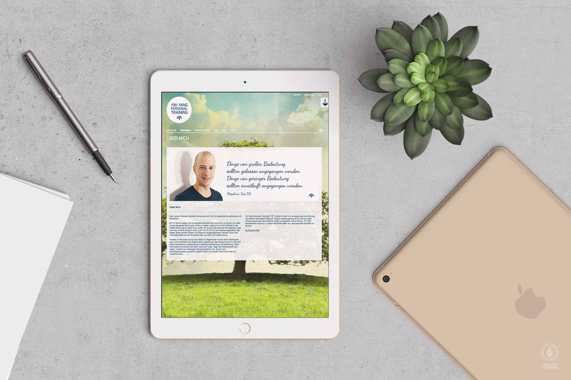 Webseitenkonzept-Webseitengestaltung-Webdesign-Yin-Yang-PersonalTrainer-Ulrich-Lampert-Ipad-Ueber-About