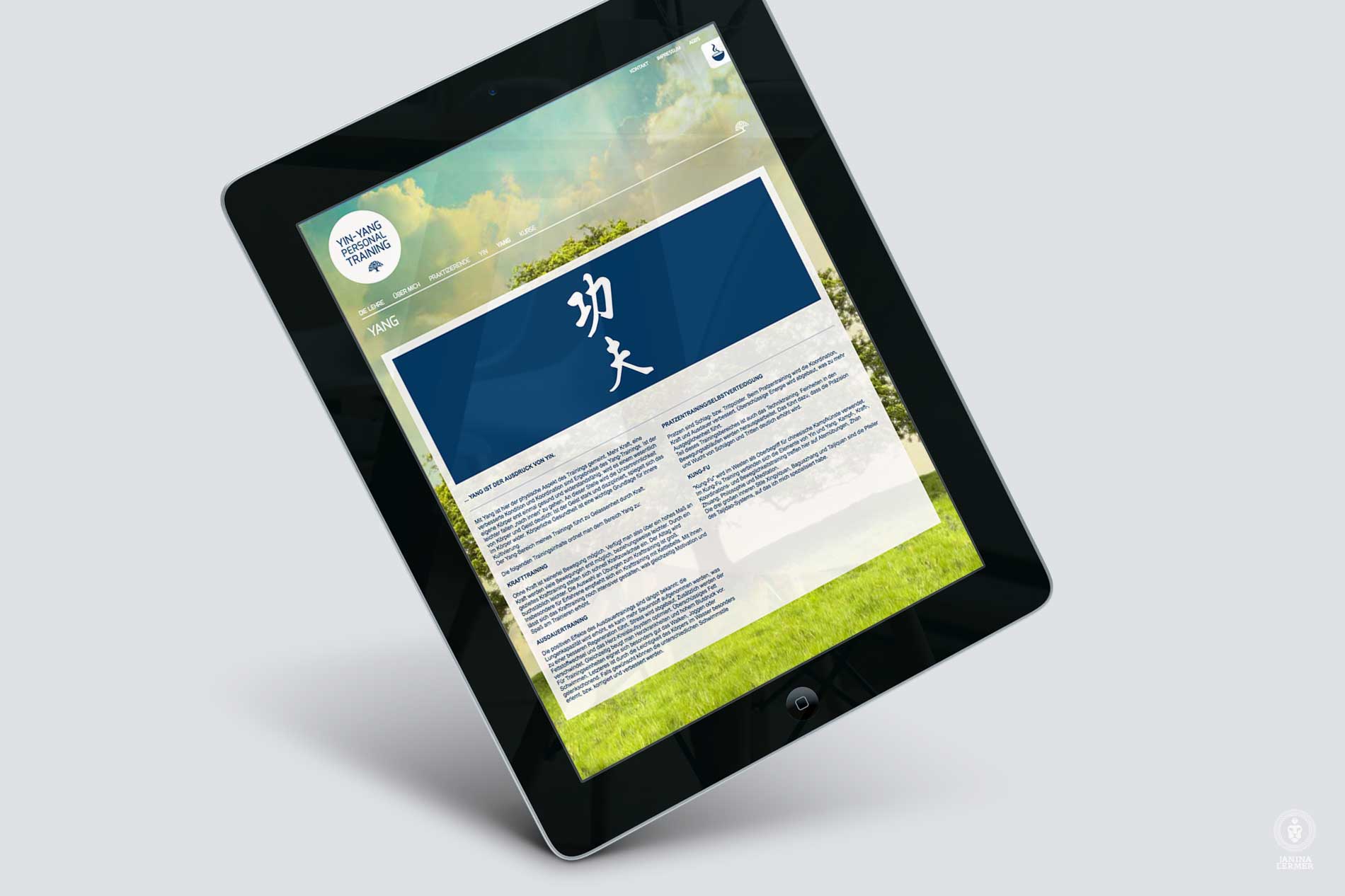 Webseitenkonzept-Webseitengestaltung-Webdesign-Yin-Yang-PersonalTrainer-Ulrich-Lampert-Ipad-YANG